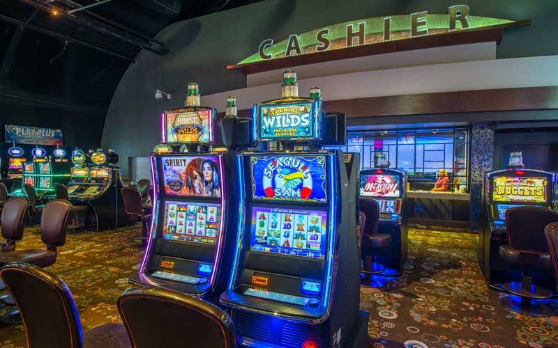 slot machines in the gaming area